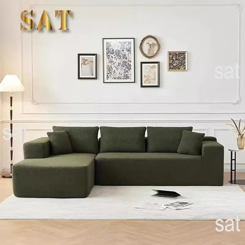 Modern European Recliner Sofa Set Fabric Rectangle for Home Hotel for Living Room