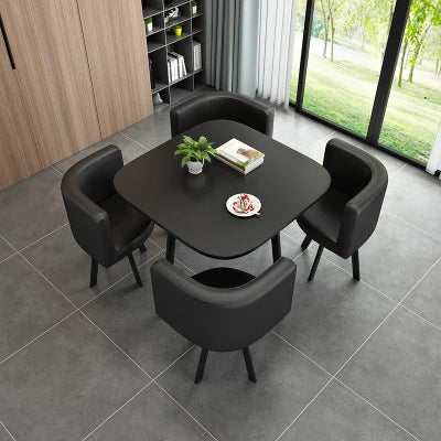 Wholesale Modern   Dining Table Sets 4 6 Chairs Dining Table Wooden Restaurant Cafe Chatting Table