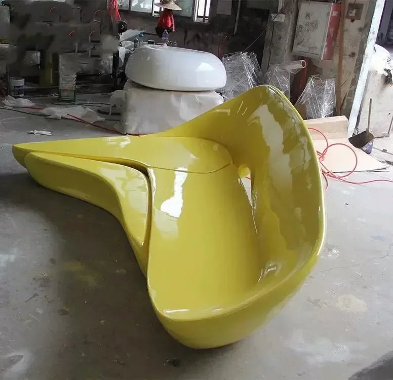 FRP Moon Sofa Hall d'hôtel Canapé de réception de forme spéciale