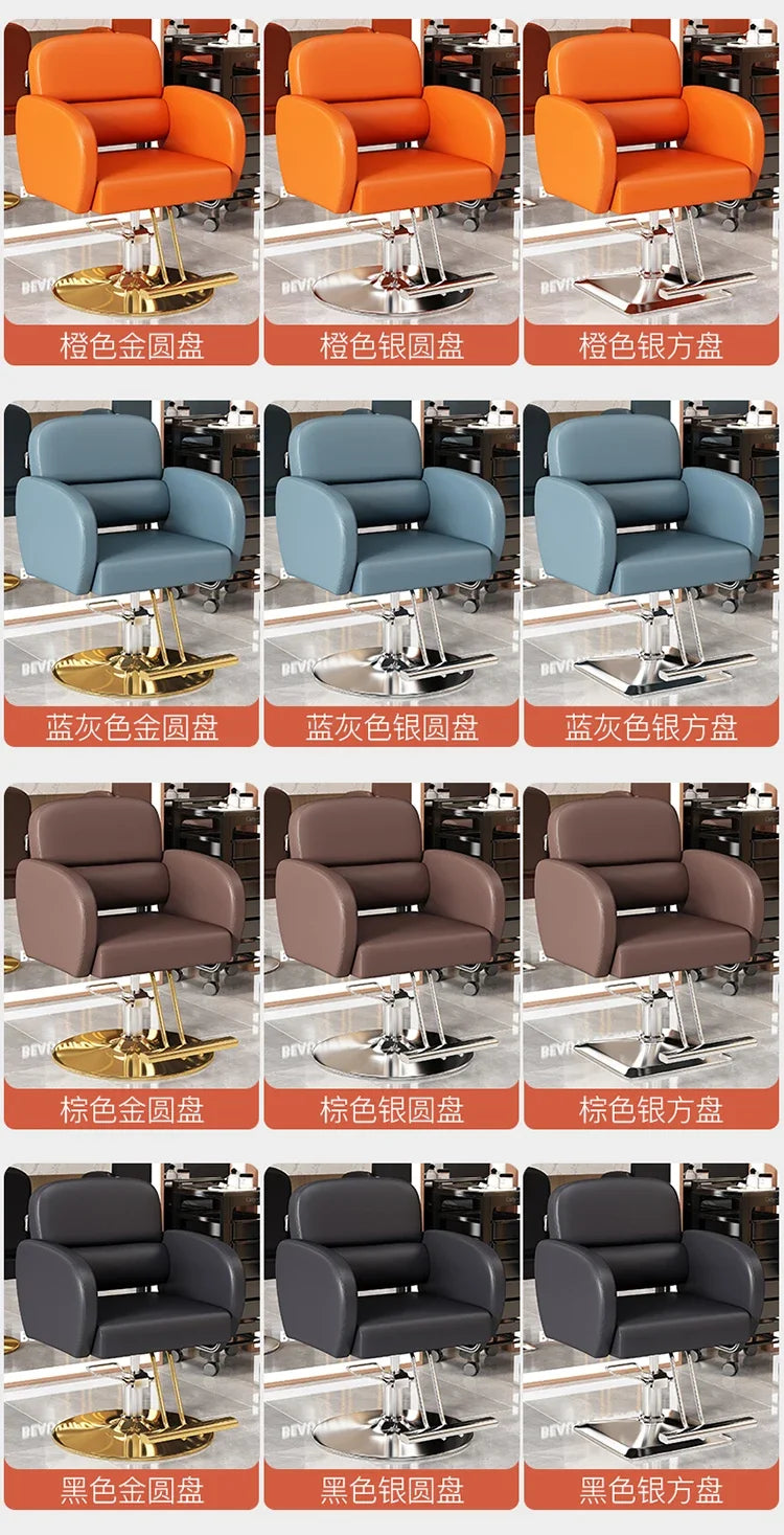 Classic Fashion Barber Chairs Simple Exquisite Trendy Premium Salon Chairs Beauty Modern Bancos Con Ruedas Salon Furniture