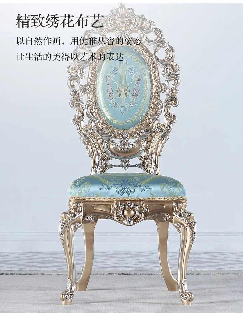 ssK178 A55 Palace French Rococo dining table and chair combination 1.9M European-style villa classical dining table luxury custo