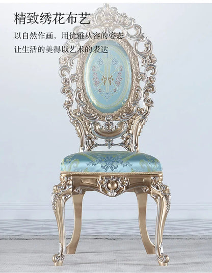 ssK178 A55 Palace French Rococo dining table and chair combination 1.9M European-style villa classical dining table luxury custo