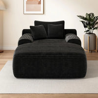 67'' Boneless Chaise Lounge Chair Indoor,Cloud Sofa Couch Bed,Sleeper Chair for Living Room Bedroom, Oversized Corduroy Couchs w