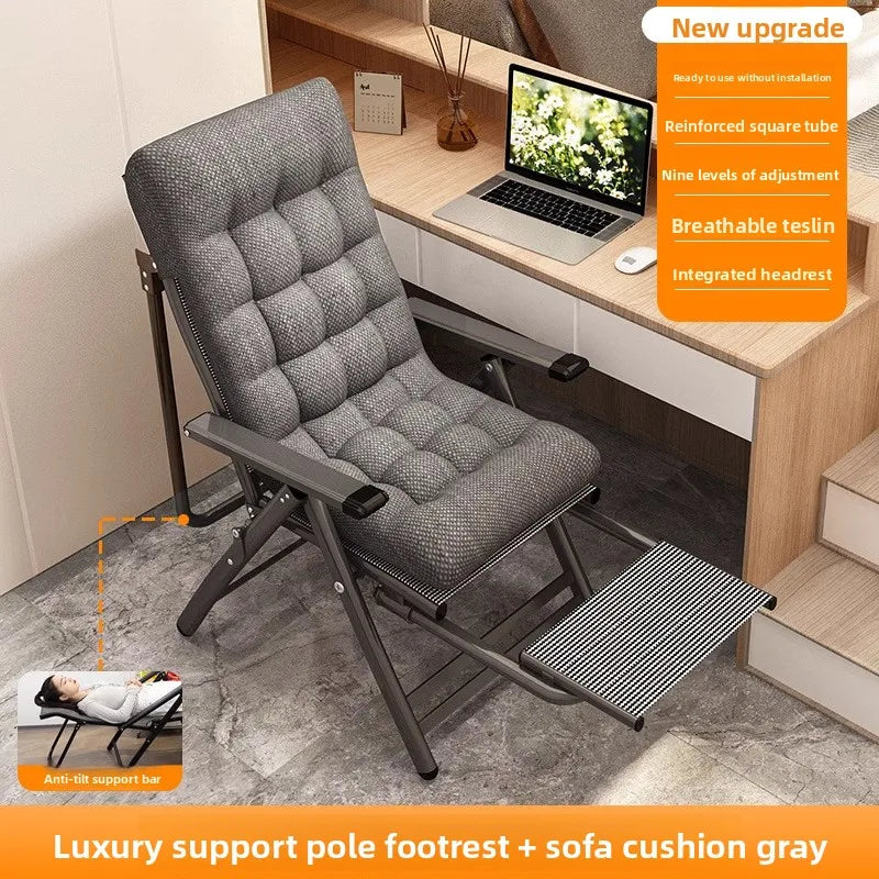 recliner lunch break folding office chair nap can lie down dual-purpose backrest computer chair couch