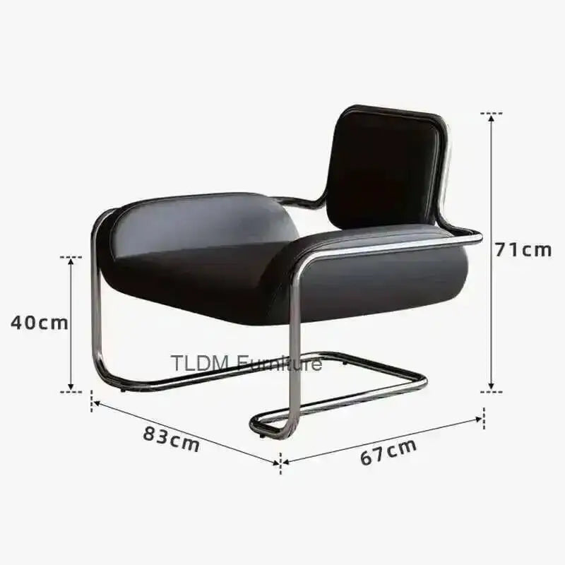 Backrest Comfortable Nordic Relaxing Chairs Home Person Leather Chair Living Portable Armchair Room Office Sofa Furniture Single