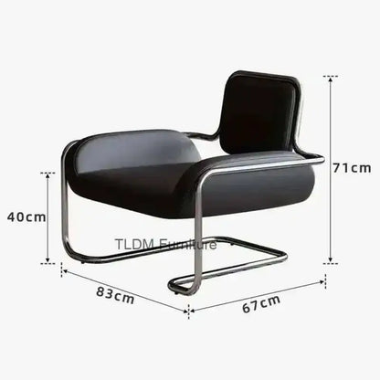 Backrest Comfortable Nordic Relaxing Chairs Home Person Leather Chair Living Portable Armchair Room Office Sofa Furniture Single
