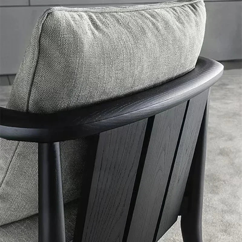 New Chinese Style Nordic Single-Seat Sofa Chair Post-Modern Minimalist Dining Chair Leisure Chair Conference