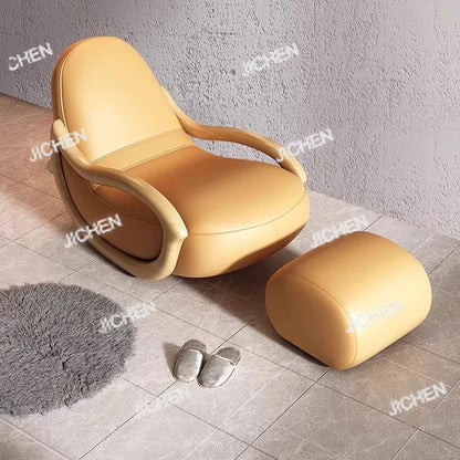 JC Italian Support Living Room Chairs Simple White Lazy Designer Recliner Chairs Armchair Sofa Comfy Fauteuil Salon Home