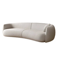 Cream wind special-shaped sofa, Italian minimalist living room cashew fabric curved sofa