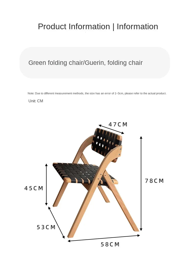 Solid Wood Dining Chairs Home Living Rooms Saddle Leather Folding Chairs Dining Chairs