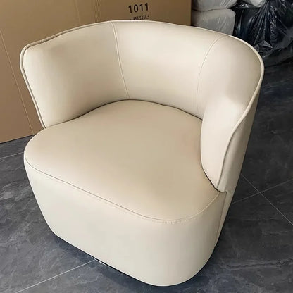 Nordic Light Luxury Cream Style Single Lambswool Couch Home Living Room Bedroom Couch Designer Chair