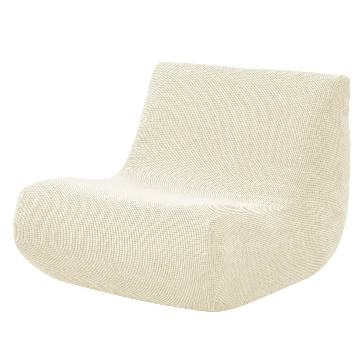 Stretch Armless Floor Sofa Covers Polar Fleece Single Sofa Protector Slipcover for Fireside Chair Adult Bean Bag Chairs Covers