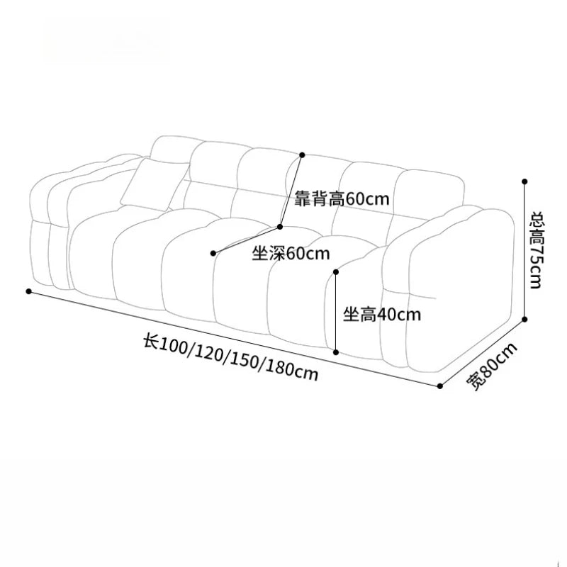 Plush Lounge Sofas Comfortable Minimalist Large Soft Sofa Apartment Romantic Elegant Sedie Da Soggiomo House Accessories