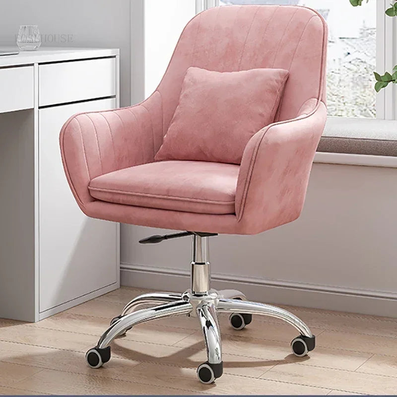 Modern Backrest Computer Chair Nordic Home Office Chairs Lift Swivel Armchair Soft Cushion Game Chair Creative Office Furniture