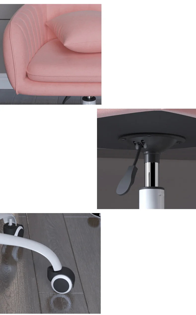 Modern Bedroom Comfortable Learning Chair Lift Swivel Office Chairs Study Room Chair Home Armrest Backrest Leisure Makeup Chair