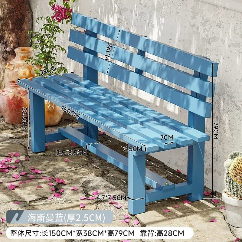 Chaises de jardin d'extérieur en bois antiseptique, banc de cour, villa, chaises de loisirs avec dossier, mobilier d'extérieur, balcon de maison, chaises longues Y