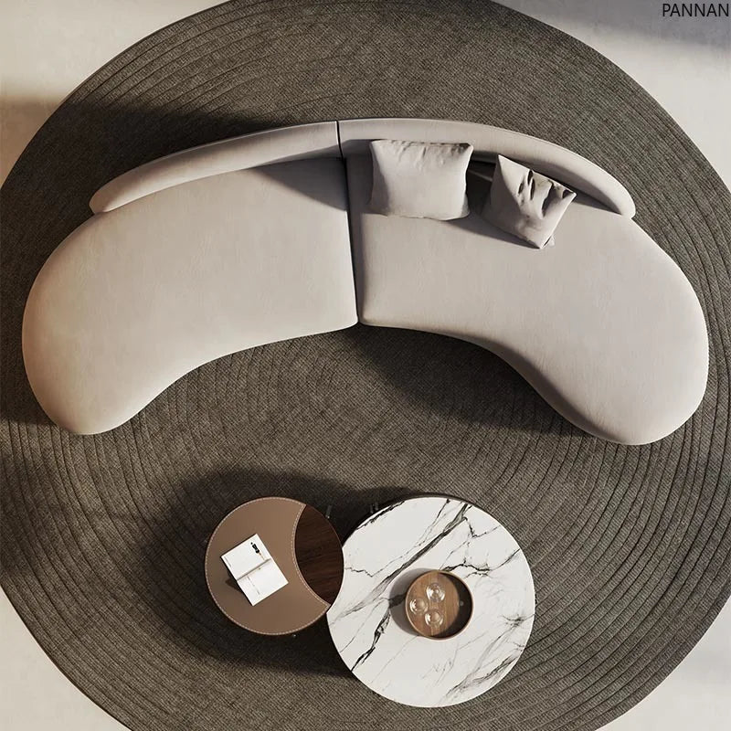 Curved special-shaped sofa, clothing store, beauty salon, rest area, reception, light luxury office, clubhouse
