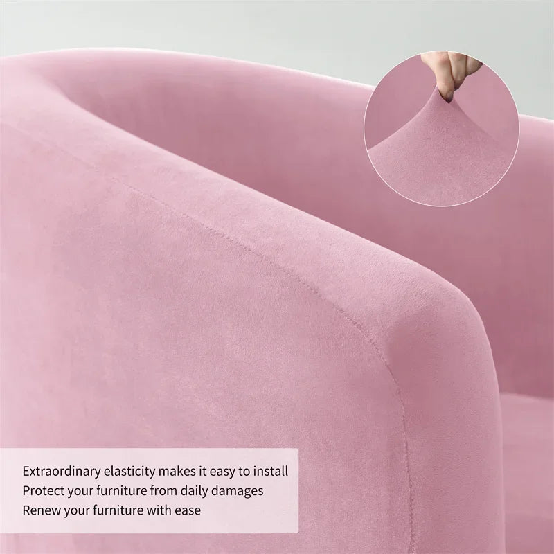 Elastic Velvet Bath Tub Armchair Covers Stretch Single Couch Cover Club Sofa Slipcover Home Hotel Bar Counter Accent Chair Cover