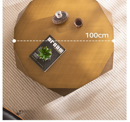 D36Light luxury modern simple living room home new designer special-shaped stainless steel creative coffee table