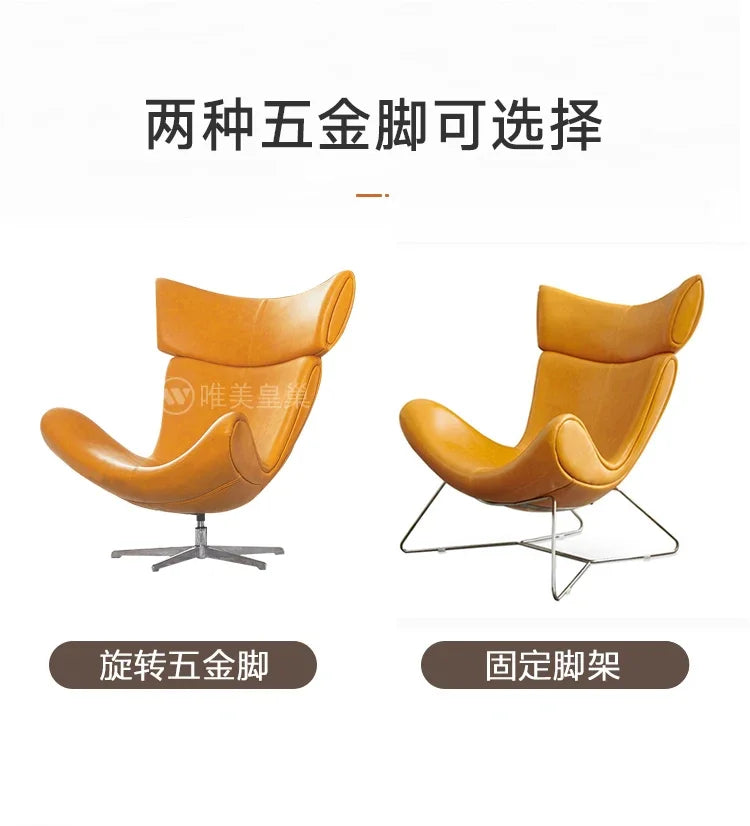 Comfortable Ergonomic Living Room Chairs Modern Leather Nordic Sofa Chairs Designer Recliner Portable Fauteuil Salon Furniture