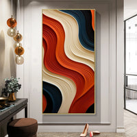 Abstract 3D Textured Canvas Painting 3D Vision Wall Art Minimalism Geometry Poster Print Office Living Room Modern Home Decor