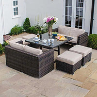 Outdoor rattan tables and chairs balcony rattan sofa courtyard leisure rattan art