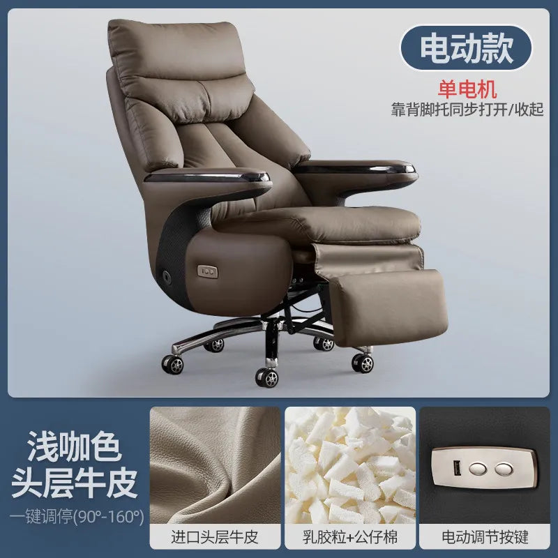 Smart Electric Executive Office Chair with Ventilation - Reclining Massage CEO Chair for Home Professional Use Furniture JT40