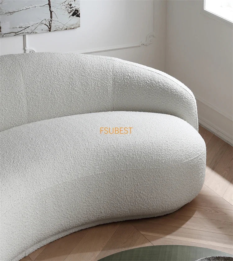Round Teddy Sofa Lounge Nut Circle Curved Couch White Modern Sofas Chaise Lounge Nordic Style Canape  Living Room Furniture