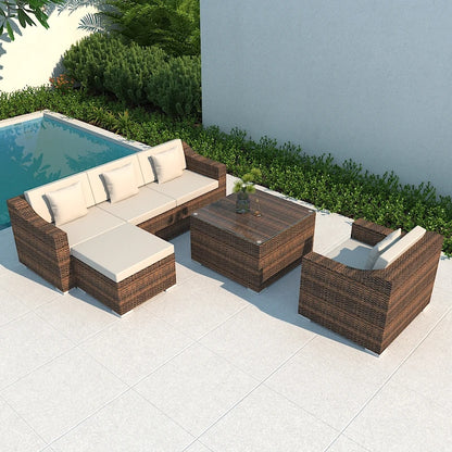 # Rattan Outdoor Wicker Patio Garden Sofa Fancy Sofa and Table Sets