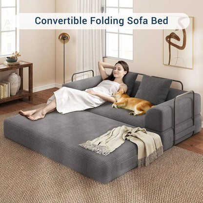 Cloud Boneless Convertible Floor Sofa Bed, 70" 4-in-1 Foldable Compressed Loveseat Lounge Sleeper 2 Seater Couches,, Customized