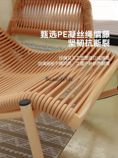 1Rocking Chair Recliner Adult Can Sleep casual Living Room Outdoor Courtyard Rattan Chair