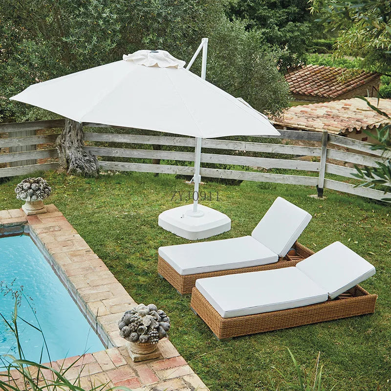 Outdoor rattan courtyard waterproof and sunscreen garden leisure sofa combination balcony double sofa