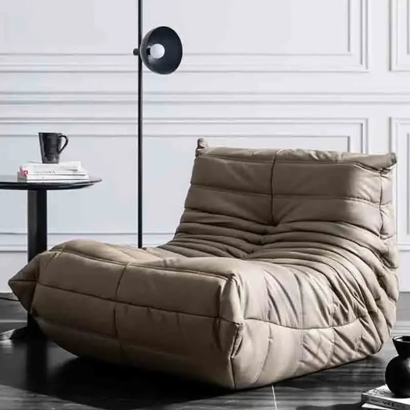 Single Seat Foam Armless Couch Chair Lazy Floor Sofa Fireside Bean Bag Chair Sofa Lounger for Living Room Bedroom Fireside Chair