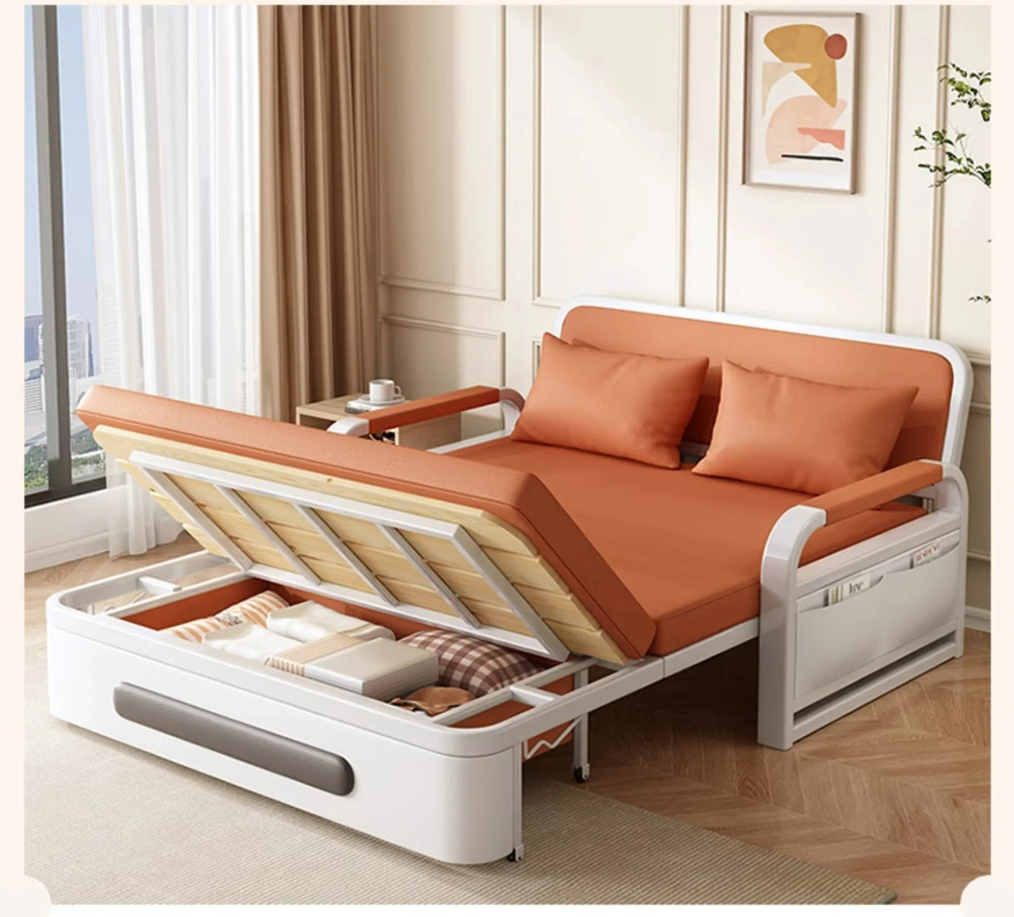Sofa bed folding dual-purpose small apartment 2024 Internet celebrity new living room 1.2 multi-function single and double retra