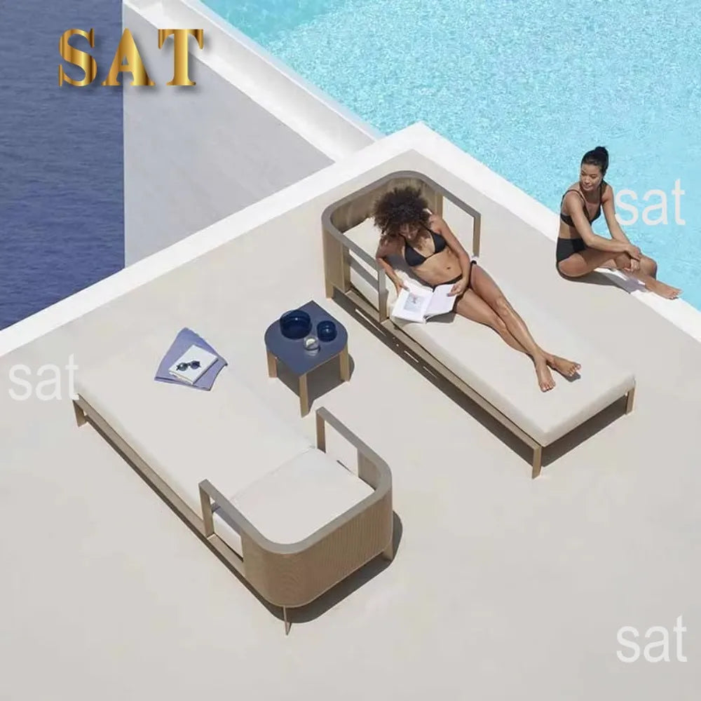 Modern Aluminum Garden Sofa Set - Durable and eco-friendly outdoor furniture with optional PE rattan frame
