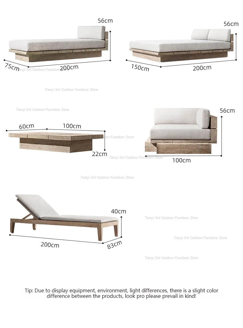 Japanese Style Waterproof and Sunscreen Garden Sofas Simplicity  Designer Modern Garden Sofas Art Outdoor Furniture Divano HBOS