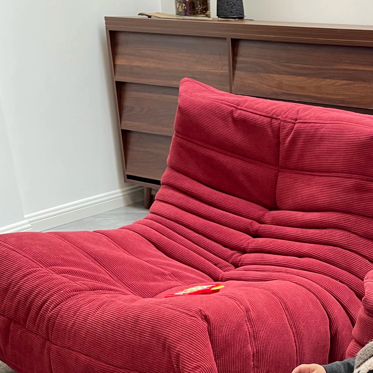 Lounge Bean Bag Chair for Adult Armless Lazy Floor Sofa Fireside Chair for Living Room Gaming Room Bedroom Soft Corduroy Couch