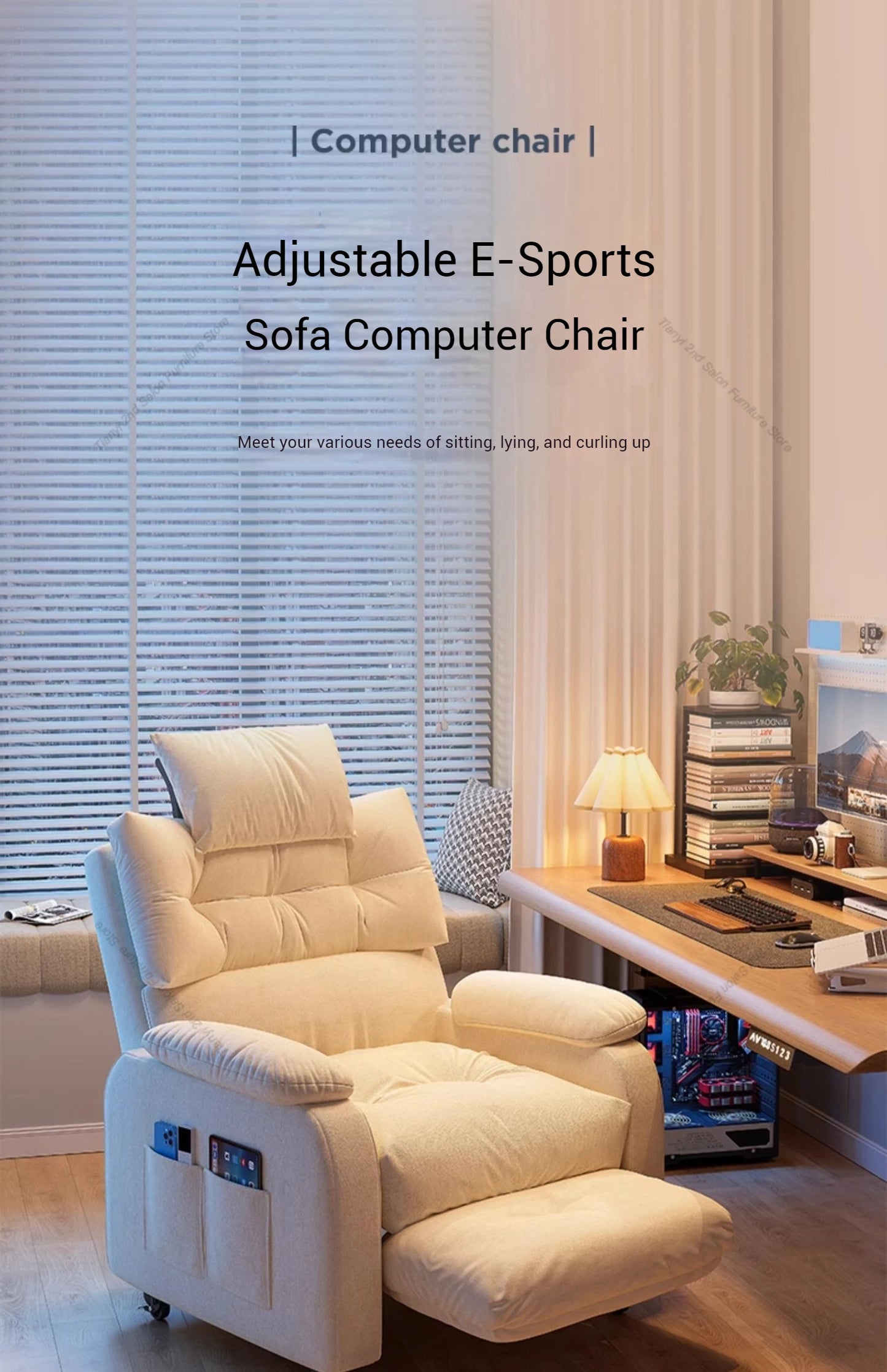 Luxurious Living Room Office Chairs Gaming Armchair Swivel Ergonomic Office Chair Relaxing Recliner Office Furniture Sillas LLOC