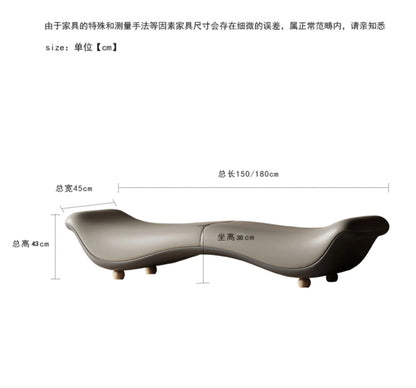 Light Luxury Minimalist Sofa Long Bench Living Room Cloakroom Clothing Store Shoe Bench Couple Fun Bedroom Bed End Bench