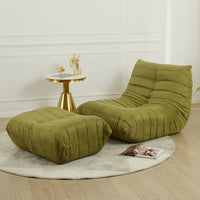 Single Seat Foam Armless Couch Chair Lazy Floor Sofa Fireside Bean Bag Chair Sofa Lounger for Living Room Bedroom Fireside Chair
