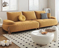 Cream style fabric sofa, modern light luxury living room small apartment sofa, cat claw cloth