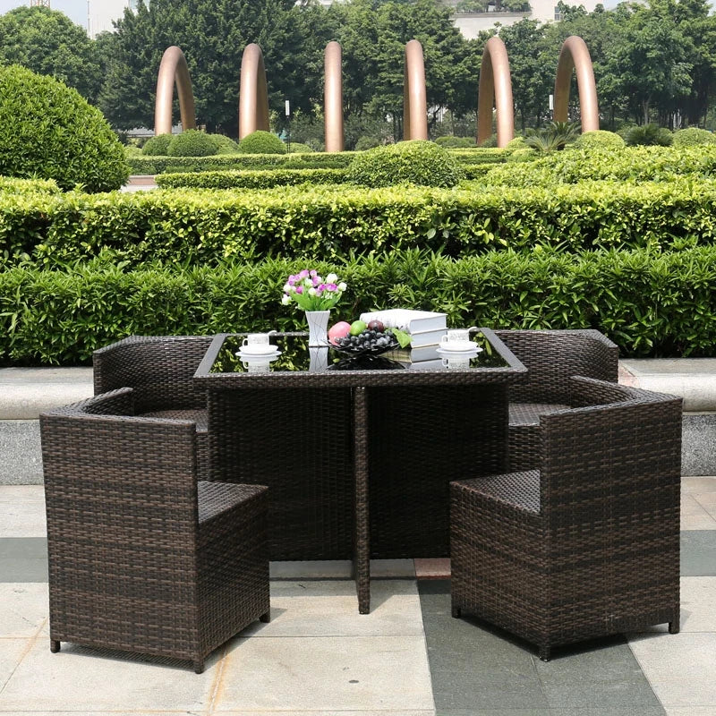 Balcony tables and chairs rattan chairs imitation rattan outdoor furniture outdoor High Quality
