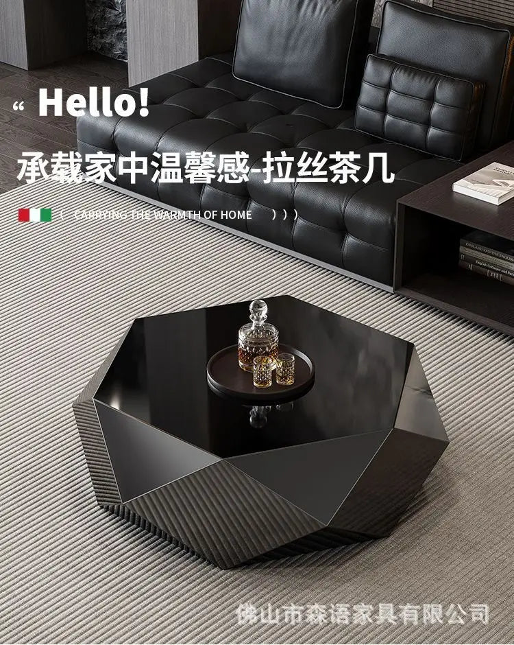 Modern Minimalist Luxury Diamond Stainless Steel Coffee Table Living Room Furniture Shaped  Center Table Tea Table Escritorios