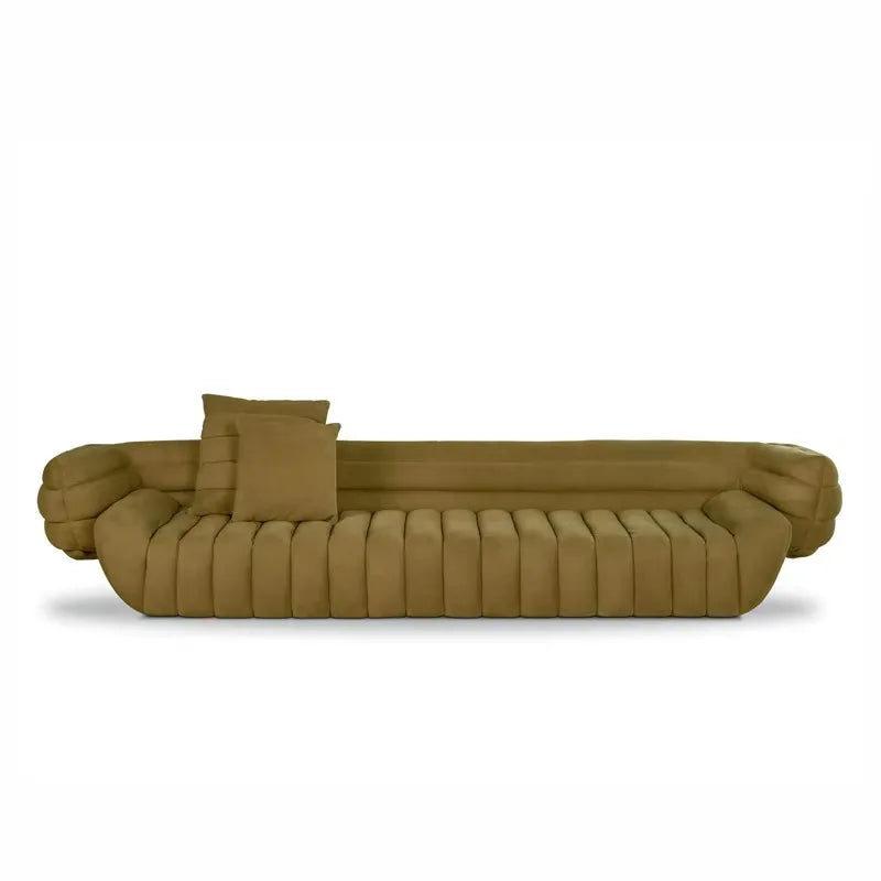 Living Room Home Furniture Italian Modern Design Sofa for Four Nordic Style Velvet Fabric Sofa Set