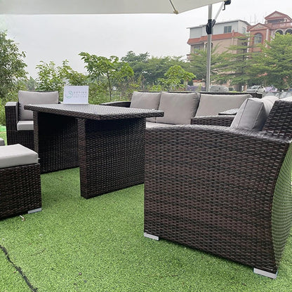 Garden outdoor beach rattan weaving leisure sofa chair outdoor furniture outdoor three-person rattan chair sofa