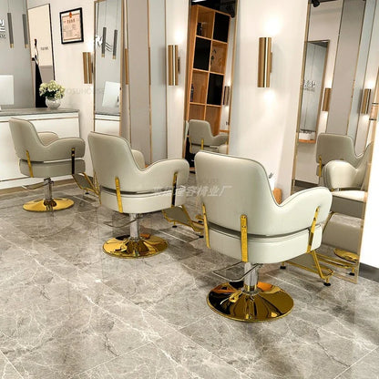 Luxury Barber Chairs Hair Salon Special Liftable Barber Chair Simple Salon Furniture Hairdressing Salon Chairs