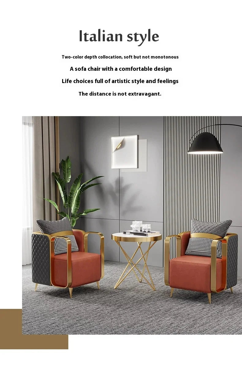 Living Room Single Sofa Dining Chair Victoria Relax Armchair Voven Upholstered Replacement Chairs Booster Nordic Floor Furniture