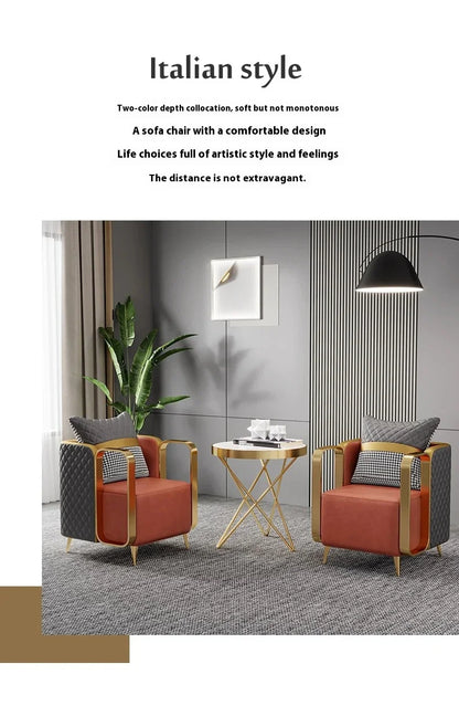 Living Room Single Sofa Dining Chair Victoria Relax Armchair Voven Upholstered Replacement Chairs Booster Nordic Floor Furniture