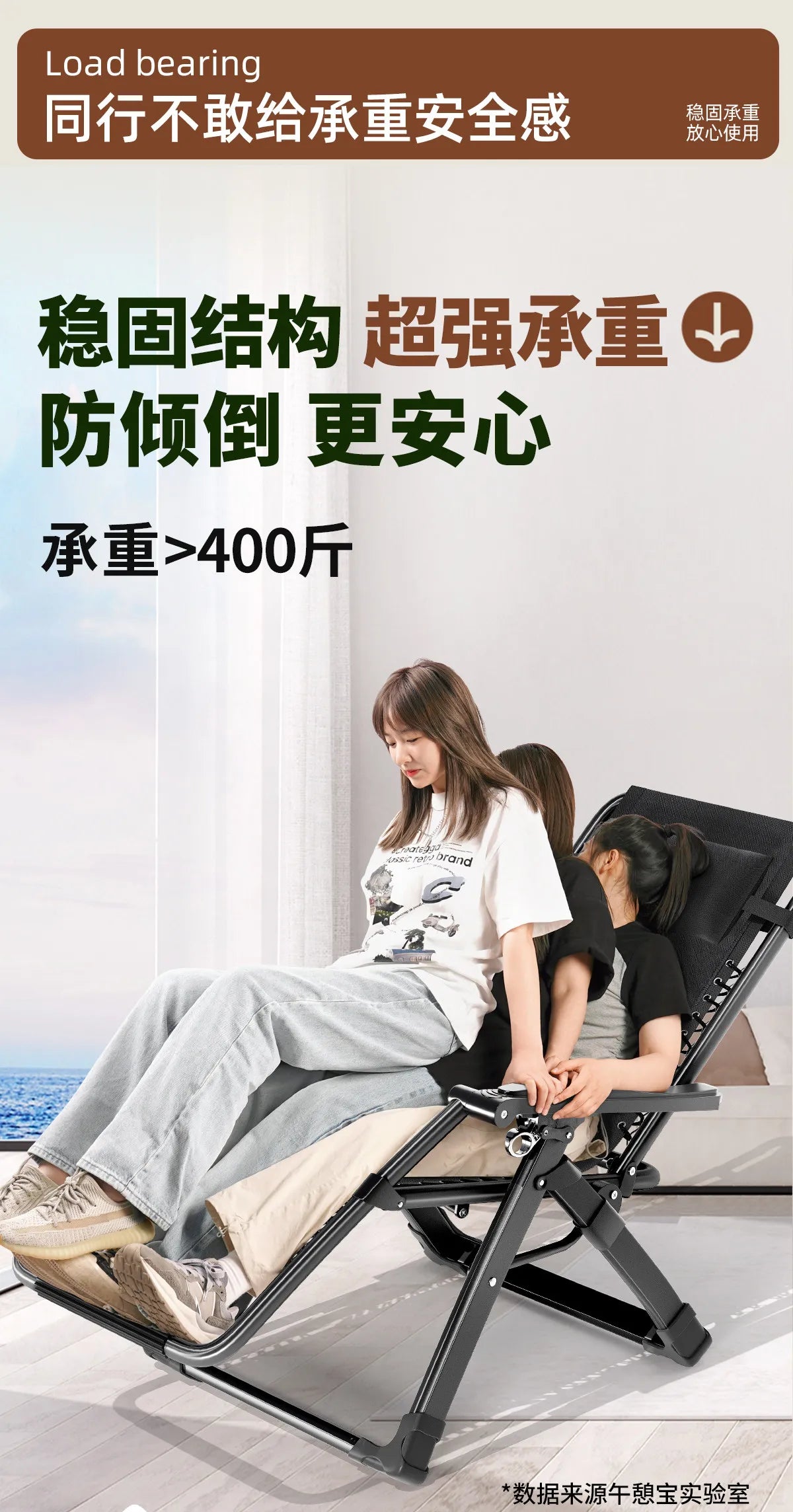 Recliner Chair Folding Lounge Nap Chair Reclining Armchair Adjustable Sofa Couch Rest Seat for Living Room Balcony Office Indoor