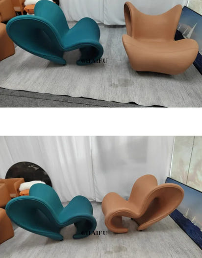 Nordic Creative FRP Special-shaped Love Shaping Leisure Chair Bow Chair Lazy Reclining Chair